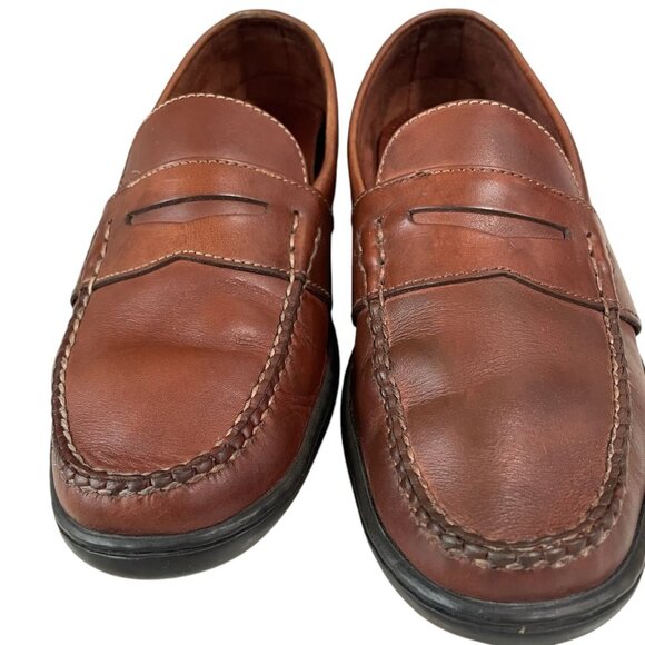 Cole Haan Brown Leather Loafers Mens Size 105M Penny Slip On Comfort Casual - Picture 6 of 10